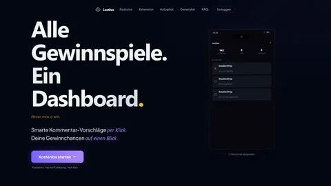 Lootivo Gewinnspiel-Dashboard — Alle Gewinnspiele auf einen Blick mit Chrome Extension